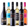 6 Flaschen des Bioweingut Lorenz Bestseller Pakets vor weißem Hintergrund