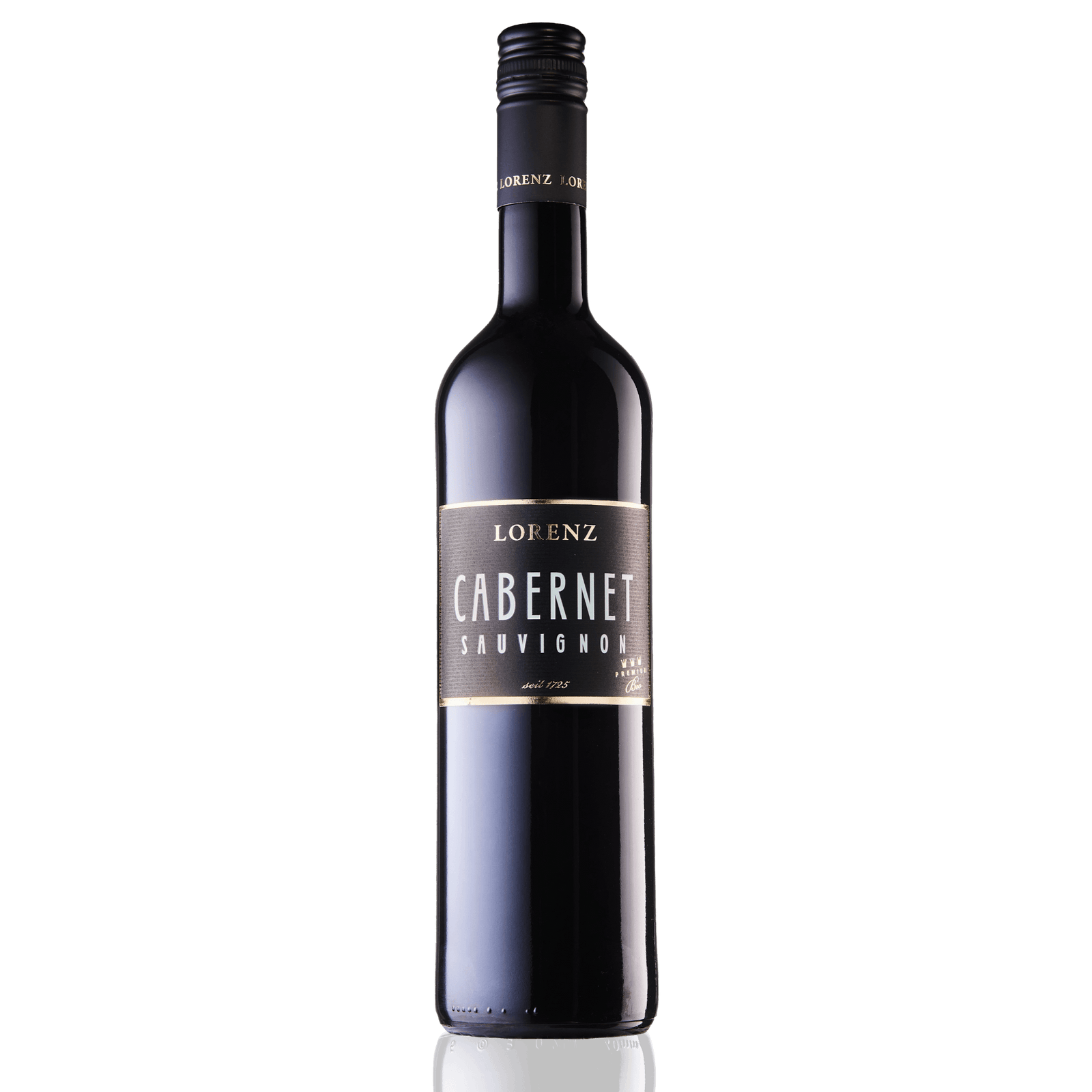 Bioweingut Lorenz Cabernet Sauvignon Bioland Rotwein Rheinhessen Flasche vor weißem Hintergrund