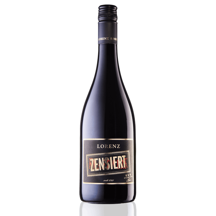 Bioweingut Lorenz ZENSIERT Portugieser Bioland Rotwein Rheinhessen Flasche vor weißem Hintergrund